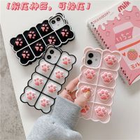 【 เคสศัพท์ 】 แอปเปิ้ลกรงเล็บแมวน่ารัก 12 เคสศัพท์ 13 กดสามมิติ 11promax ซิลิโคน XS กันกระแทก 78p นุ่ม