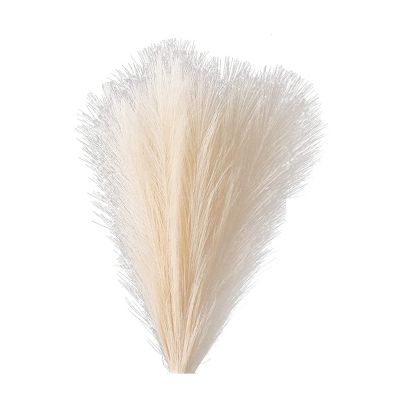 5Piece Faux Pampas Grass,18In/45Cm Pompous Grass Flower Arrangement for Boho Home (Grey)