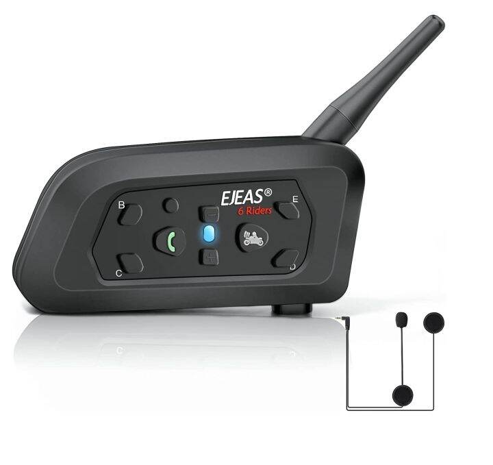 V6 Pro Motorcycle Bluetooth Headset Riders Intercom with Hands-Free ...