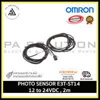 Omron E3T-ST14 Through-beam, Sensing distance 1m, Dark-ON, PNP output, Pre-wired models(2m)