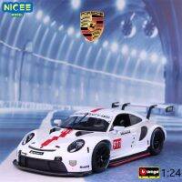 Bburago รถ Diecast จำลองแบบรถแข่งของเล่น Porsche 911RSR โลหะผสม VW โมเดลรถของเล่นสำหรับ B761เก็บของขวัญสำหรับเด็ก