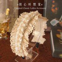 【hot】☃❅  headband retro European palace style pearl princess girl lace lolita hair accessories