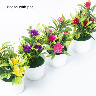 Instead Artificial Plants Bonsai Home Decor Small Tree Pot Plants Bonsai Fake Flowers Pots Ornament Wediing Decoration Garden Decors ！