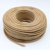 3 meters 5meters 10m 3 Core Vintage Hemp Cord Fabric Flexible Round Cable Retro Light Electrical Wire Wires Leads Adapters