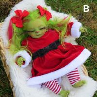 (MENGHONG)Geek Grinch ตุ๊กตาผ้ากำมะหยี่สีเขียว,ตุ๊กตาการ์ตูนเด็กของขวัญคริสต์มาสสำหรับเด็ก