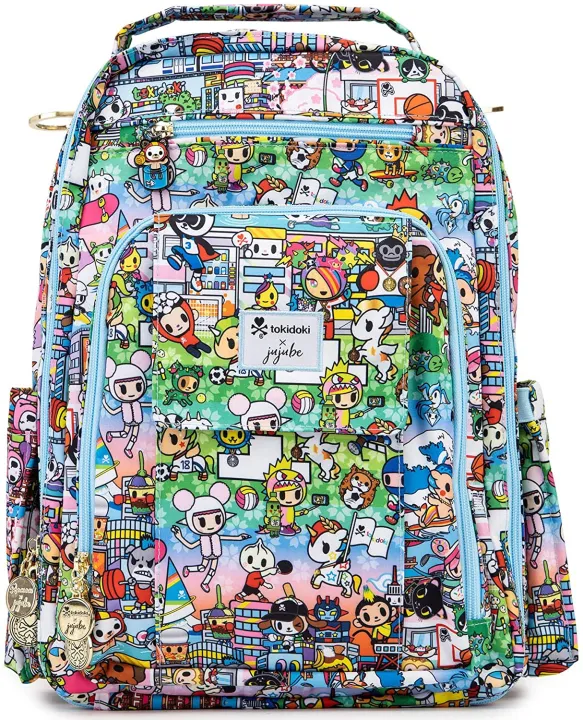 Jujube ∣ Ju-Ju-Be  Be Right Back (BRB) backpack diaper bag, Tokidoki Collection Options: Tokipops . Sushi Cars . Iconic 2.0 . Camp Toki . Fantasy Paradise . Team Toki