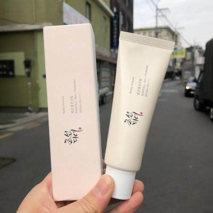 50ml-ความงามของ-joseon-make-up-sunscreen-relief-sun-rice-probiotics-spf50-pa-facial-body-sunscreen-whitening-face-primer