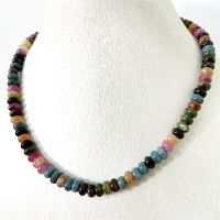 Rare 5*8MM Tourmaline Necklace Oval Natural Stone Jewelry Noble Elegant Exquisite Collar Chain Choker Collier Engagement Party