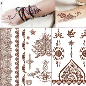 Xmasir 6 Sheets India Henna Tattoo Stencil Kit for India | Ubuy