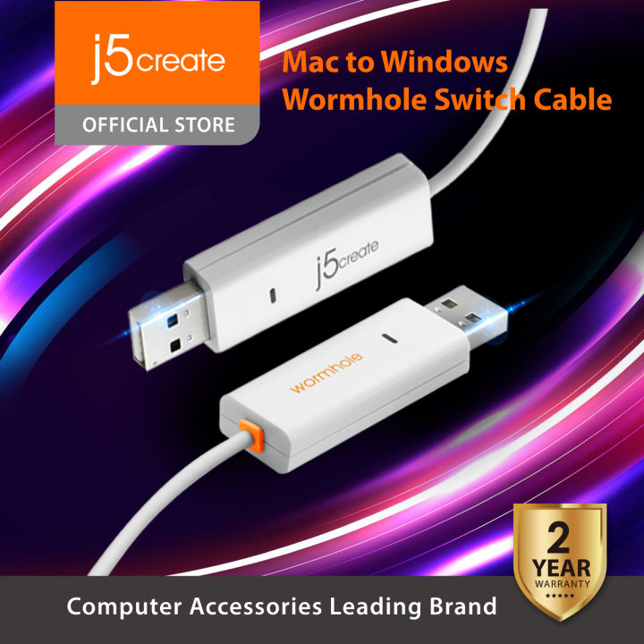j5create-juc400-wormhole-switch-usb-transfer-cable-สายถ่ายโอนข้อมูล-ของแท้-ประกันศูนย์-2-ปี