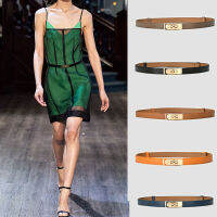 แบรนด์หรูหนังผู้หญิงเข็มขัดเอว DesignerWomen ชุดปาร์ตี้ Cowhide Knot เข็มขัด Gold Alloy Buckle Waistband กางเกงยีนส์หญิง Gift