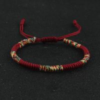 Handmade Tibetan Buddhism Lucky Bracelet Colorful Thread Braided Adjustable Rope Chain Bracelets for Men Women Couples Pulsera Charms and Charm Bracel