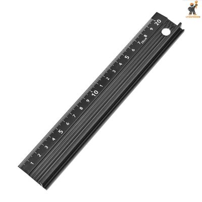 【HOT 】 Multi-Function Aluminium Alloy Hand Protective Ruler Non-Slip Straight Ruler