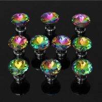 【CW】 2Pieces 30mm Design Colorful Glass Knobs Cupboard Drawer Pull Door Cabinet Wardrobe Handles Hard