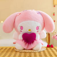 ตุ๊กตาผ้ากำมะหยี่ Boneka Mainan เมโลดี้ลายการ์ตูนสำหรับเด็กผู้หญิงคอลเลกชันตกแต่งของขวัญลายซานริโออนิเมะทำนองตุ๊กตาหนานุ่ม