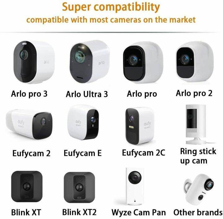 กล้องแม่เหล็กขาตั้งติดผนังสำหรับ-arlo-pro-2-3-blink-xt-xt2-eufycam-2-e-2c