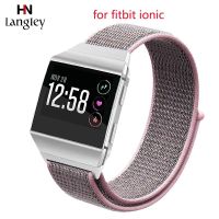 ⊙♗ สายนาฬิกาข้อมือไนล่อน ระบายอากาศ สําหรับ Fitbit Ionic Straps Loopback