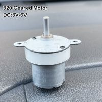 DC 3V-6V Micro 320 DC flat shaft gear motor 30RPM-60RPM slow speed large torque gearbox CW CCW motor For toy model making Electric Motors