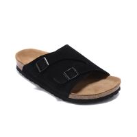 Birkenstock Zürich series Cork รองเท้าแตะ ผ้ากํามะหยี่ สีดํา สําหรับผู้ชาย ผู้หญิง