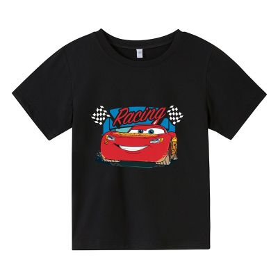 Disney Lightning Mcqueen Racing 3 To 14 Kids T Shirt Cars Movies Print Boys Girl Short Sleeve 100% Cotton Gildan