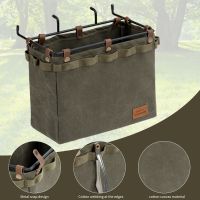 ☄ Camping Table Side Storage Bag Multifunctional Folding Canvas Bag with Hook Outdoor Picnic Desk Cookware Hanging Large Capacity