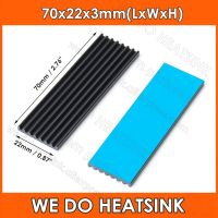 70x22x3mm Black Aluminum Heatsink for Cooling M.2  for 2280 SSD with pre Applied Thermal Conductive Adhesive Tape Adhesives Tape