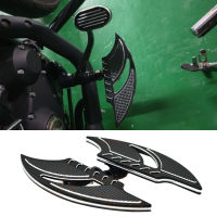 รถจักรยานยนต์สีดำ Floorboards หมุดเท้าเท้าเหยียบสำหรับ Harley Sportster 883 1200 XL Touring Electra Glide Road King Dyna