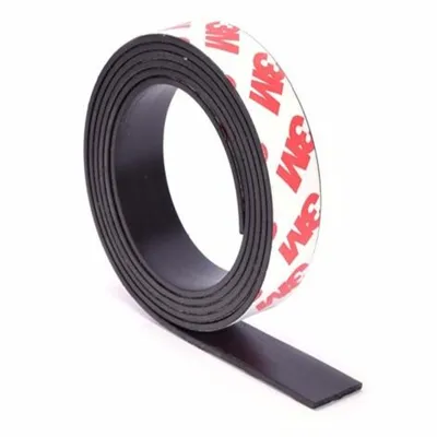1set 5M High Quality 10mm 15mm 20mm 25mm 3M Self adhesive Flexible Magnetic Strip Rubber Magnet Tape  Magnet Sheet