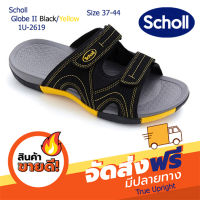 Scholl รองเท้าสกอลล์ รุ่น Globe 2 Black/Yellow : โกลบ 2 สีดำ/เหลือง 1U-2619  รองเท้าแตะสวม Unisex รองเท้าสุขภาพ Comfort Sandal