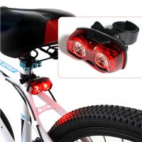 2 LED 400LM Bicycle Rear Light Bike Light Waterproof AAA Batteries Mtb Taillight Seapost Tail Lamp Bike Accessories Lights Reflectors