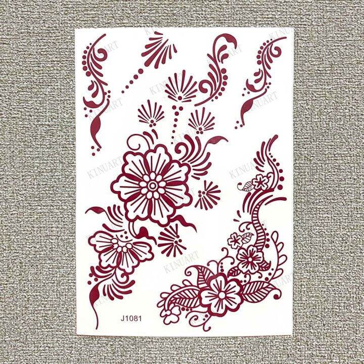 yf-brown-henna-tattoo-body-stickers-for-women-temporary-tattoos-lace-floral-mehndi-waterproof-fake-tatoo-festival