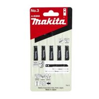 MAKITA ใบเลื่อยจิ๊กซอ NO.3 สำหรับไม้ ตัดทั่วไป (5 ใบ/แผง) รุ่น A-85868