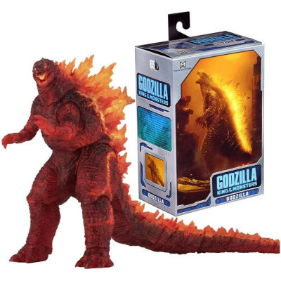 NECA Godzilla Gojira Burning Godzilla PVC ตุ๊กตาขยับแขนขาได้ของเล่น18cm7Godzilla King Of The Monsters ติดตั้ง Jet Effects เครื่องประดับ