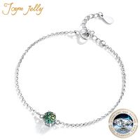 JoyceJelly Womens Sterling 925 Silver Bracelet 1 ct D color Moissanite Female Classic Six Claw Luxury Jewelry Anniversary Gift