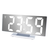 Digital Alarm Clock LED Mirror Electronic Clock Large LCD Display Digital Watch Clock Living Room Bedside Multifunctional Mut L1