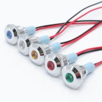 10mm Indicator Light LED Metal Signal Lamp 3V 5V 6V 12V 24V 220V Red Yellow Blue Green White Highlight Dustproof