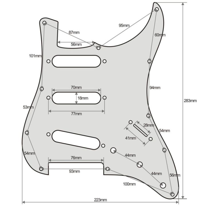 ชุดหมัดของ-pearloid-pearloid-11หลุมแผ่นหลังปิคการ์ดกีตาร์ไฟฟ้าที่ทันสมัยและสกรู-pickguard