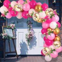 （koko party supplies）67ชิ้น/เซ็ตลูกโป่งสีแดง Sarchmetal Gold PinkBalls วันเกิด BabyshowerParty อุปกรณ์ตกแต่ง