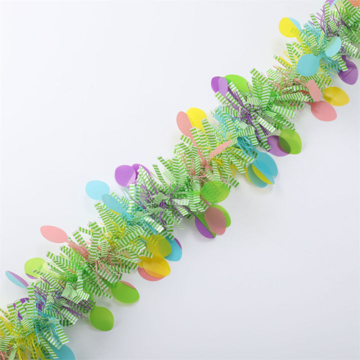 home-hanging-ornament-gift-party-birthday-supplie-stripe-garlands-tinsel-wreath