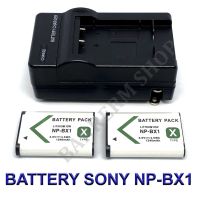 (Saving Set 2+1) NP-BX1  BX1 Camera Battery and Charger for SONY แบตเตอรี่และแท่นชาร์จสำหรับกล้องโซนี่ For Sony Cybershot DSC-HX50V,HX300,HX400,RX1,RX100,RX100M,WX300,HDR-AS10,AS15,AS30V,AS50R,AS100V,AS300R,CX240,CX440,MV1,PJ275,FDR-X3000 BY BARRERM SHOP