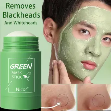 Green Tea & Eggplant Clay Face Mask Stick for Facial Oil Acne Blackhead  Control