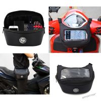 Motorcycle Handlebar Bag Moto Waist Bag Windscreen Bag Mobile Phone Touch Screen Earphone Bag for vespa gts300 tmax 560 530 xmax