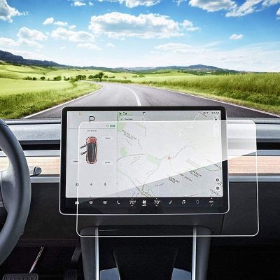 For Tesla Model 3 Y 15" Center Control Touchscreen Car Navigation Touch Screen Protector, P50 P65 P80 P80D 9H Tempered Glass