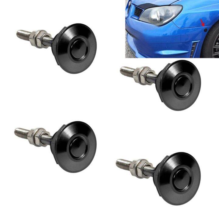 4X Push Button Quick Release Car Hood Latch Pin Lock Bumper Clip
