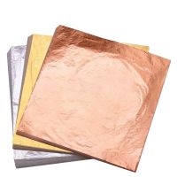 ✑✼ 16cm/14cm 100pcs/Pack Imitation Gold Leaf Paper Gold Foil Sheets Gilding Copper for Arts Crafts Gilded Home Painting Gold Leaf