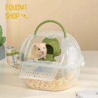 EQUOMT เครื่องประดับสัตว์เลี้ยงขนาดเล็กสำหรับใช้ในห้องสุขาหนูหมูหนูกล่องกรงกล่องที่เคลื่อนย้ายแฮมเตอร์กรงกระรอกแฮมสเตอร์บ้าน