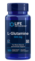 Life Extension L-Glutamine 500 mg / 100 Vegetarian Capsules