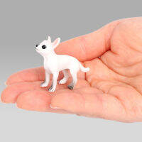 Teniron 2pcs Mini Dog Faturines การถ่ายภาพที่สมจริงสุนัขตัวเลขเครื่องประดับลูกสุนัข