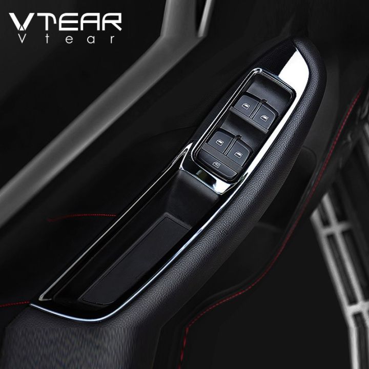 vtear-for-mg-zs-ฝาครอบสวิตช์ปุ่มหน้าต่างที่ยกกระจก-lis-pigura-แม่พิมพ์ภายในรถแผงควบคุมอุปกรณ์ตกแต่งรถ