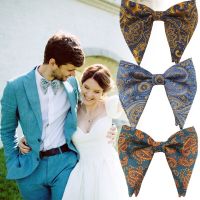 good Mens bow tie evening dress Perris cashew flower Boys big bow tie polyester jacquard bow tie wedding Boys Clothing